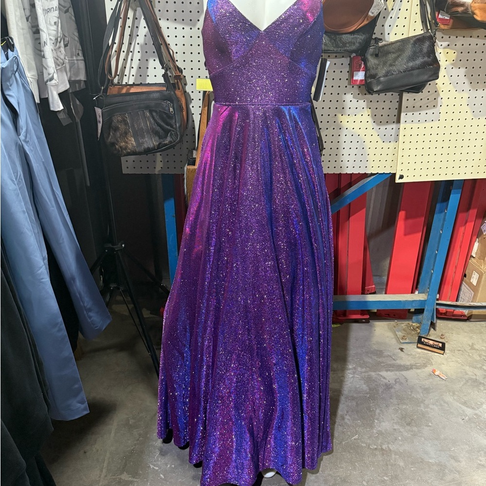 City Studio Purple Glam Dress